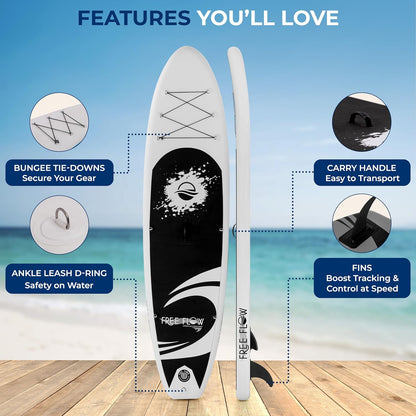 Inflatable Stand up Paddle Board with Premium SUP Accessories – Wide Stable Design with Non-Slip EVA Deck Pad for Adults and Youth of All Skill Levels